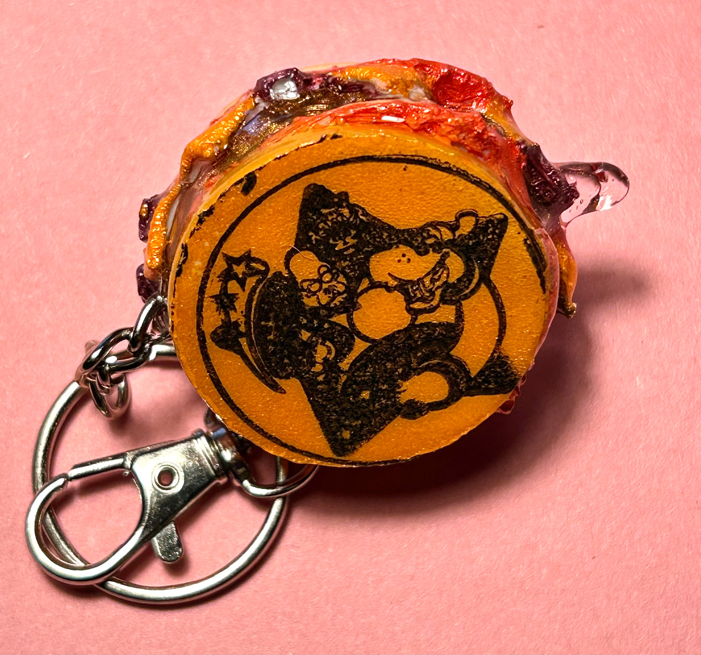 TJB89 Retro Burger Keychains - 3D Printed Food Accessories | 1950s Style