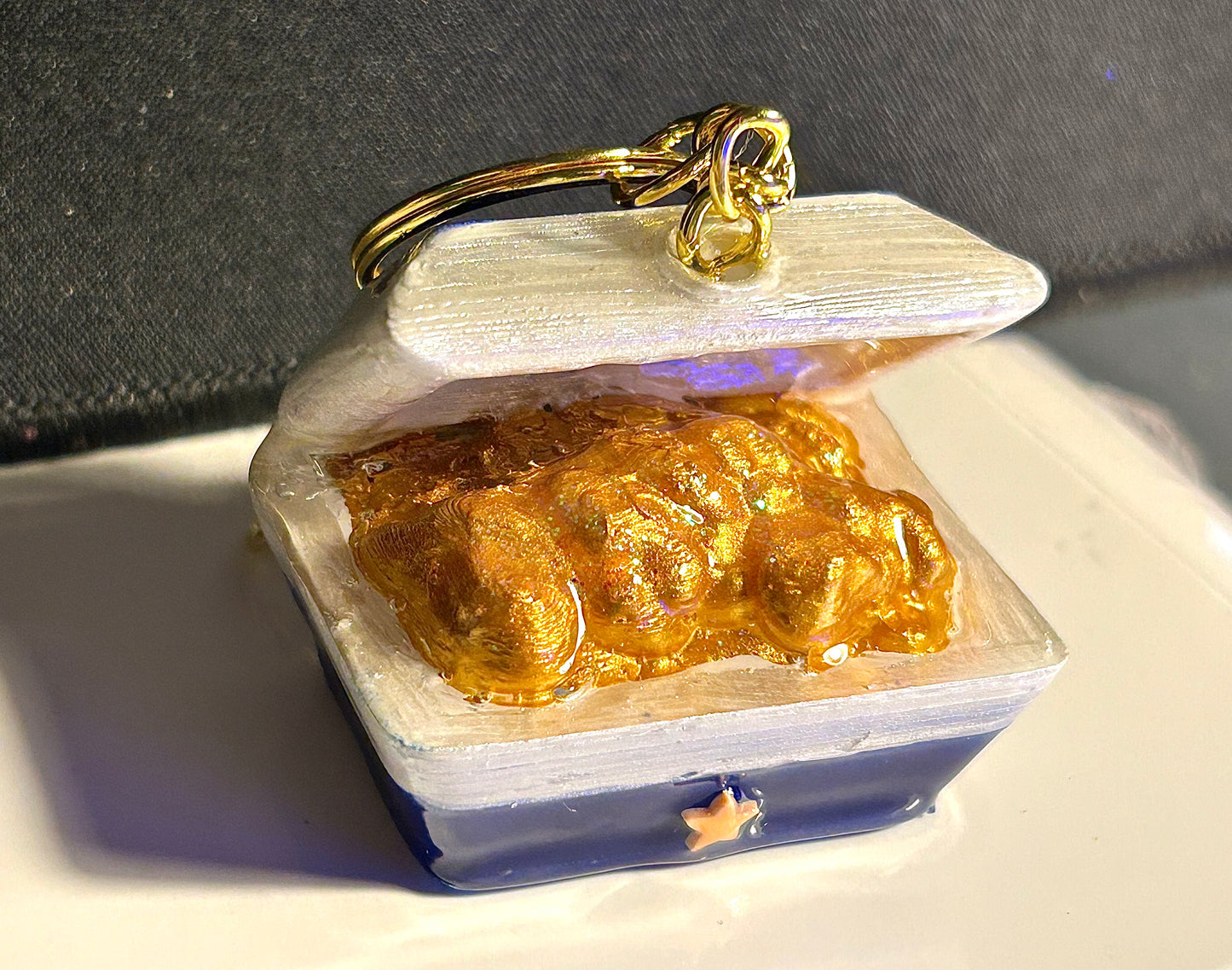 TreasureMcNuggets Keychains - 3D Printed Food Accessories | TheJungleBrunch89