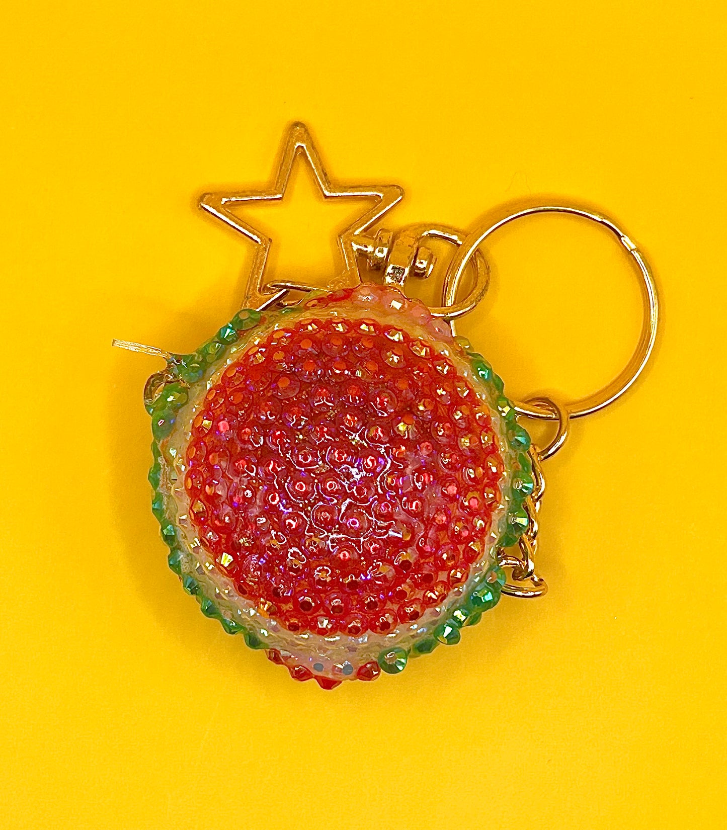 Burger Rhinestone keychain- 3D Printed Food Accessories | TheJungleBrunch89