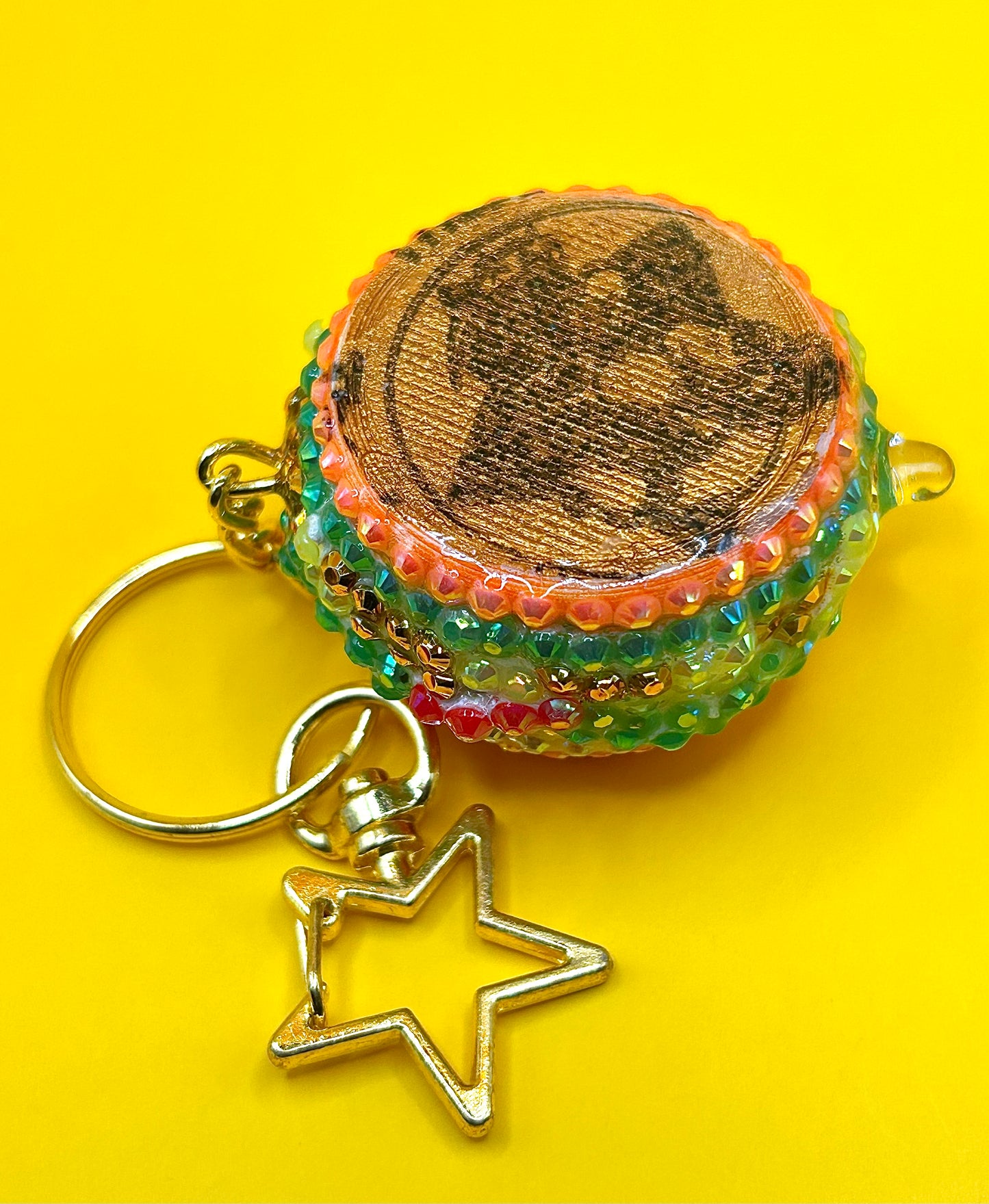 Burger Rhinestone keychain- 3D Printed Food Accessories | TheJungleBrunch89