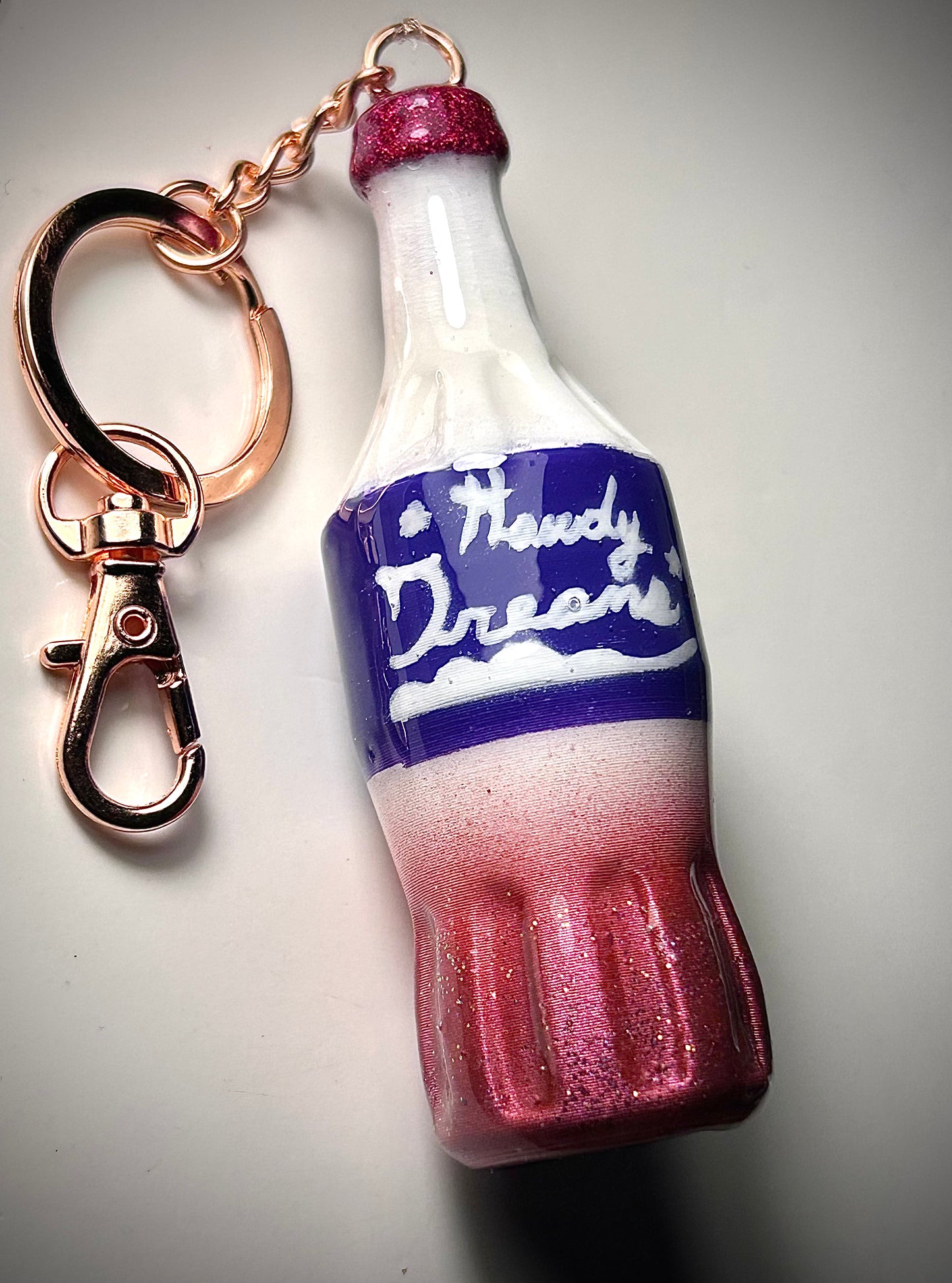 3D Printed Soda Keychain - TJB89 Howdy Dreams Retro Drink Charm
