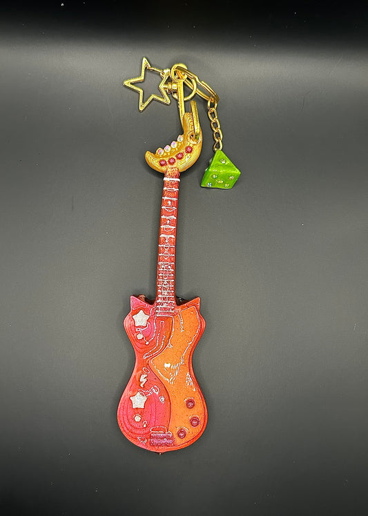 Musical Pink Guitar Keychain - Old-School Instrument Charm - Retro Vintage Keyring
- Hand-Painted, 3D Printed-Funk.G. Guitar TJB89