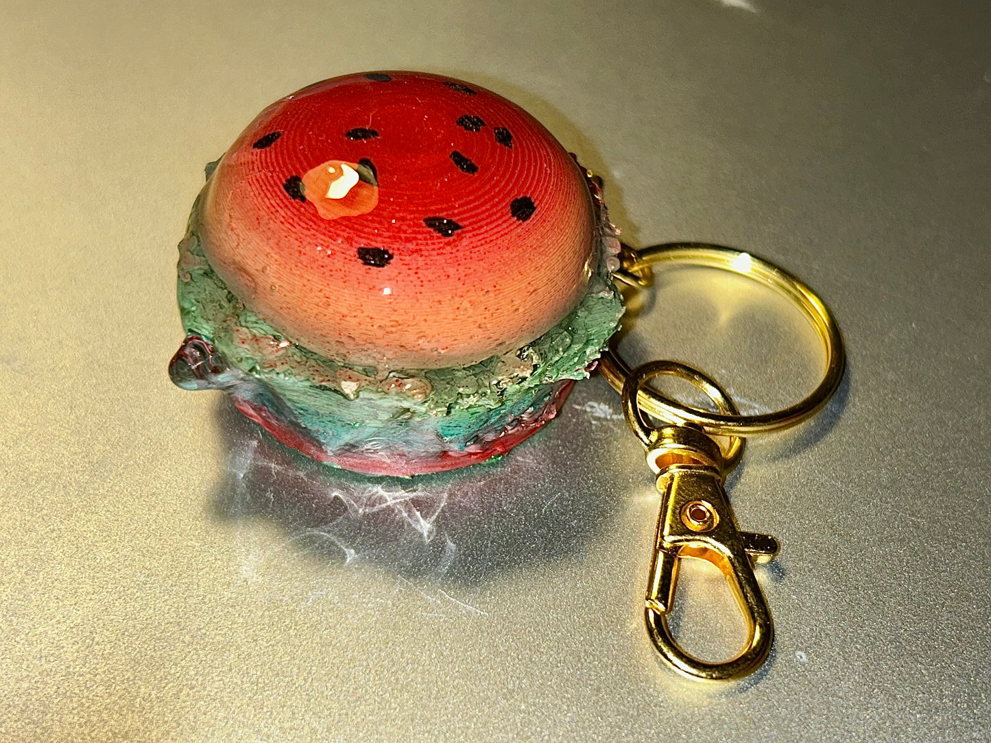 Limited Addition Burger keychains - 3D Printed Food Accessories | TheJungleBrunch89