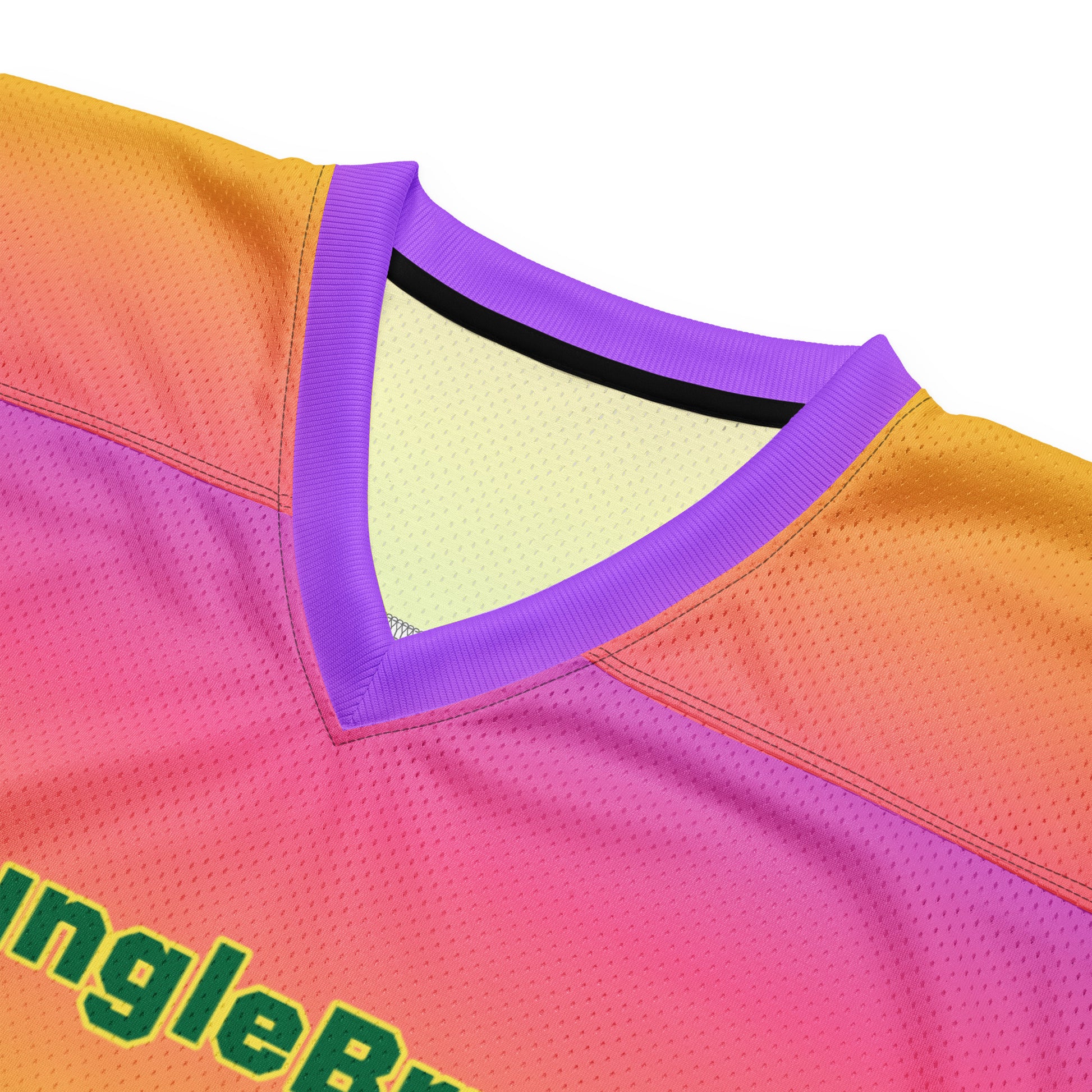 Colorful sports jersey with 'The Jungle Brunch' branding and number 89 on a white background